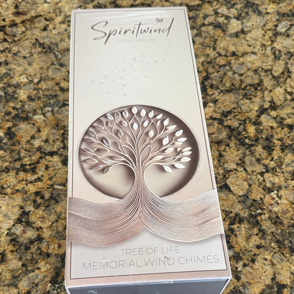 Spiritwind Tree of Life Memorial Wind Chimes - Rose Gold & Cream